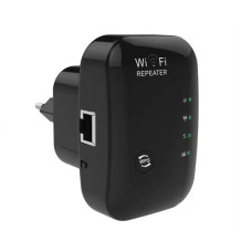 Ενισχυτής για κάλυψη internet WiFi Μαύρος επαναλήπτης με 4 φώτα – DD414